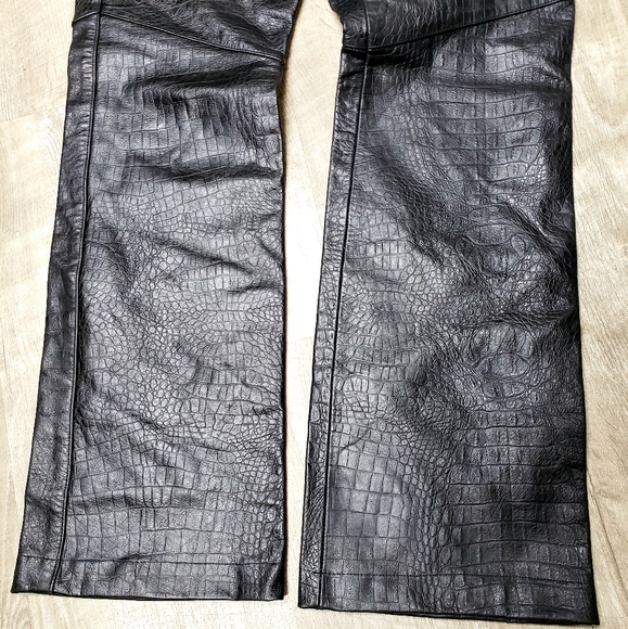 💰SOLD💰💥Harley-Davidson Crocodile🐊Leather Pants👖Sz 6 - Picture 6 of 16